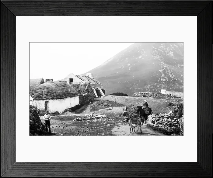 Framed Print : Archill Dugort, Archill Island, West of Ireland, early 1900s Framed Print : Archill Dugort, Archill Island, West of Ireland, early 1900s