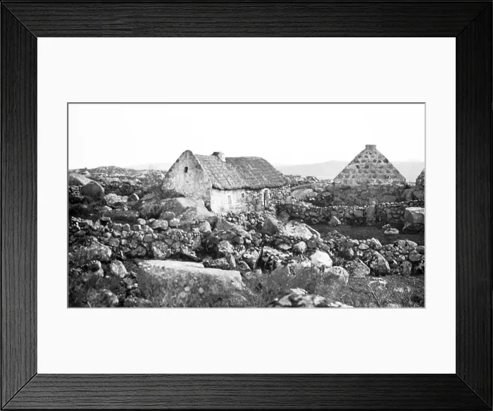 Framed Print : Cottage in Costelloe, Galway, Ireland, early 1900s Framed Print : Cottage in Costelloe, Galway, Ireland, early 1900s