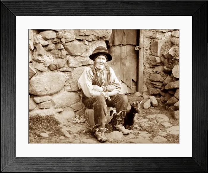 Framed Print : Tenant of a mountain farm, West of Ireland, early 1900s Framed Print : Tenant of a mountain farm, West of Ireland, early 1900s