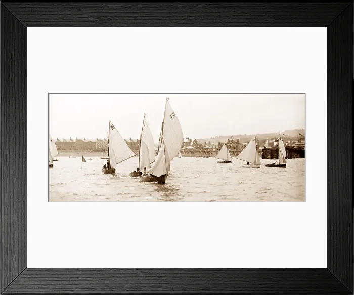 Framed Print : Dinghy racing at Teignmouth, probably 1930s Framed Print : Dinghy racing at Teignmouth, probably 1930s