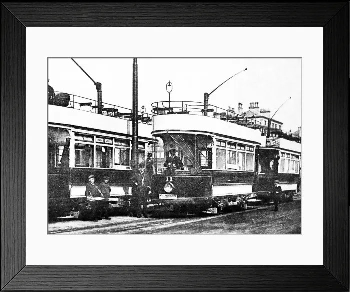 Framed Print : Trams in Great Yarmouth, early 1900s Framed Print : Trams in Great Yarmouth, early 1900s