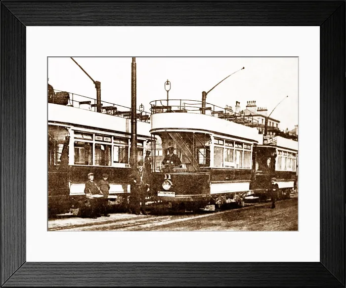 Framed Print : Trams in Great Yarmouth, early 1900s Framed Print : Trams in Great Yarmouth, early 1900s