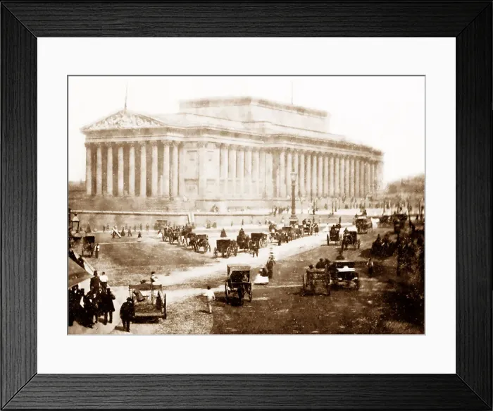 Framed Print : St. George's Hall, Liverpool in the 1870s Framed Print : St. George's Hall, Liverpool in the 1870s
