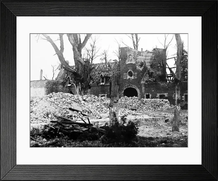 Framed Print : Beuary Chateau, Festubert during the First World War Framed Print : Beuary Chateau, Festubert during the First World War