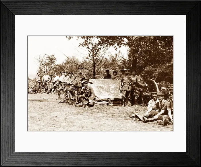 Framed Print : Royal Field Artillery resting during the First World War Framed Print : Royal Field Artillery resting during the First World War