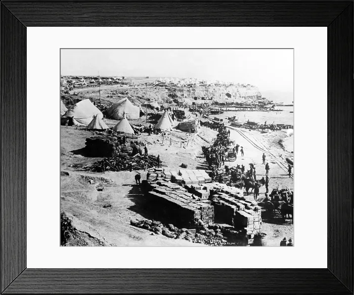 Framed Print : W Beach Gallipoli during the First World War Framed Print : W Beach Gallipoli during the First World War