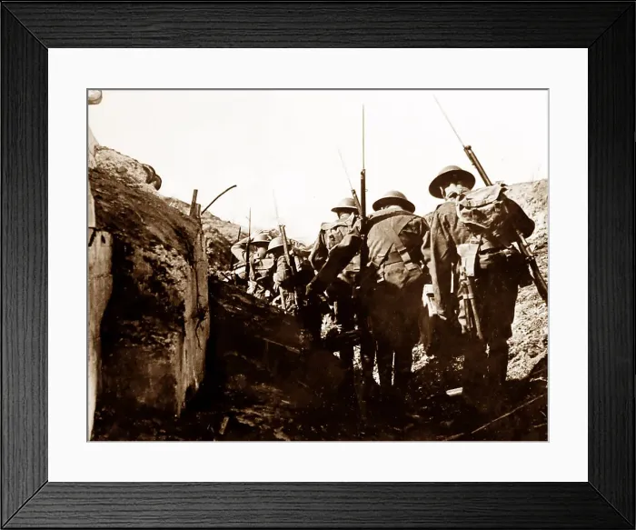 Framed Print : Going up to the front at Croiselles - WW1 Framed Print : Going up to the front at Croiselles - WW1