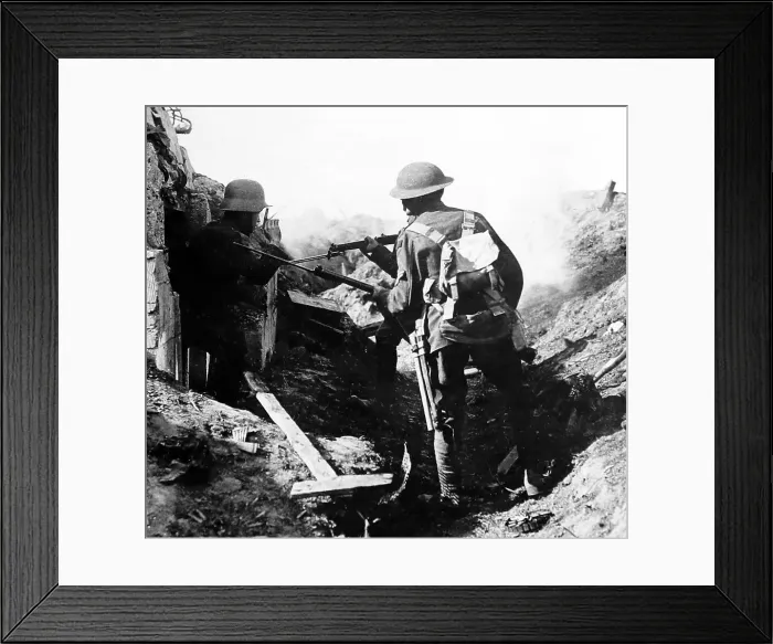 Framed Print : A captured German machine gunner at Croiselles - WW1 Framed Print : A captured German machine gunner at Croiselles - WW1