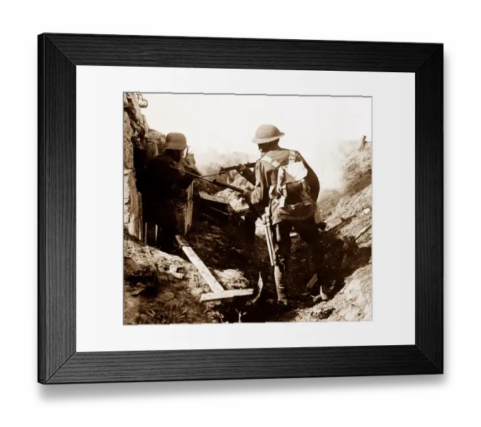 Framed Print : A captured German machine gunner at Croiselles - WW1 Framed Print : A captured German machine gunner at Croiselles - WW1