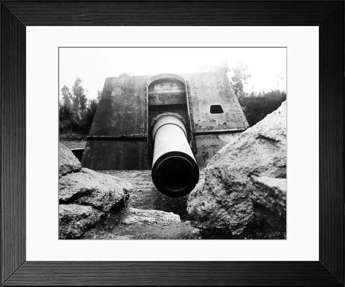 Framed Print : Big Bertha German gun during the First World War Framed Print : Big Bertha German gun during the First World War