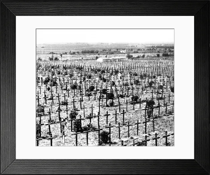 Framed Print : Tyncot cemetery at Passchendale Ridge - WW1 Framed Print : Tyncot cemetery at Passchendale Ridge - WW1