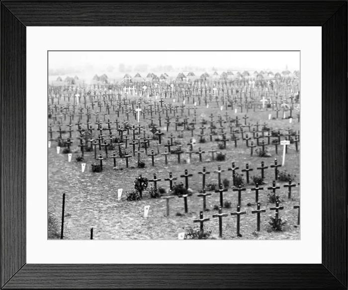 Framed Print : Irish Farm Cemetery Ypres during the First World War Framed Print : Irish Farm Cemetery Ypres during the First World War