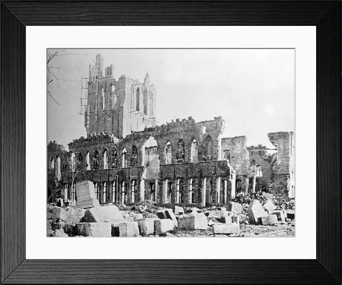 Framed Print : The Cloth Hall Ypres during the First World War Framed Print : The Cloth Hall Ypres during the First World War