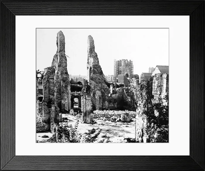 Framed Print : Ypres ruins during the First World War Framed Print : Ypres ruins during the First World War