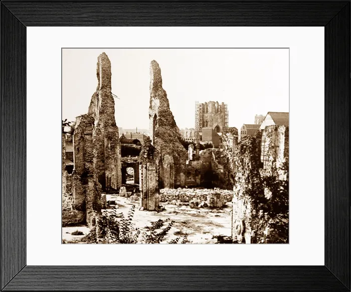 Framed Print : Ypres ruins during the First World War Framed Print : Ypres ruins during the First World War