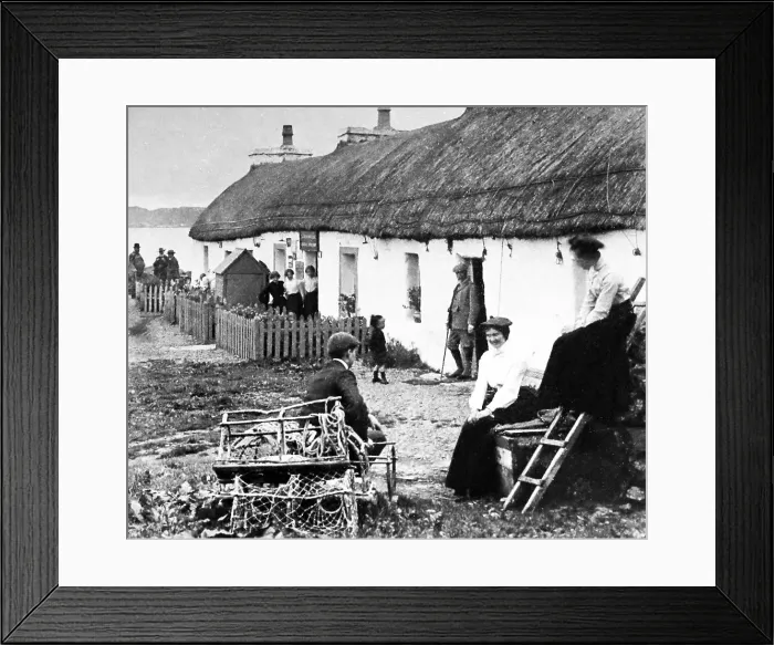 Framed Print : Iona cottages, Island of Iona, Scotland, Victorian period Framed Print : Iona cottages, Island of Iona, Scotland, Victorian period
