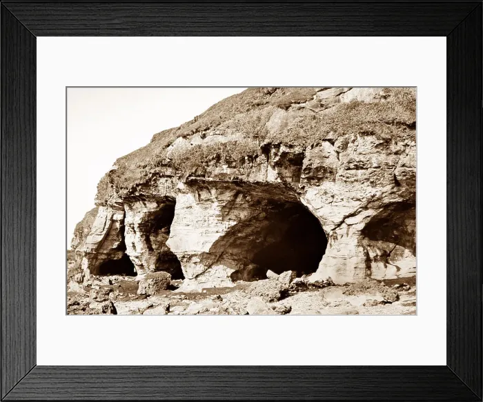 Framed Print : King's Cave, isle of Arran, Scotland, Victorian period Framed Print : King's Cave, isle of Arran, Scotland, Victorian period