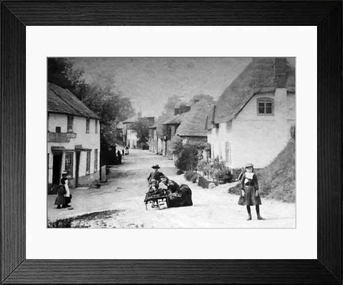 Framed Print : Studley village, Wiltshire, Victorian period Framed Print : Studley village, Wiltshire, Victorian period