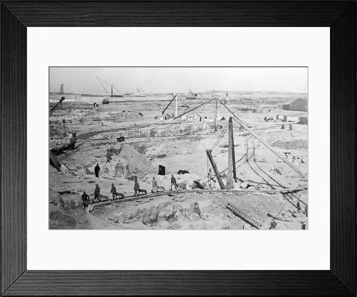 Framed Print : Convicts working in a quarry Framed Print : Convicts working in a quarry