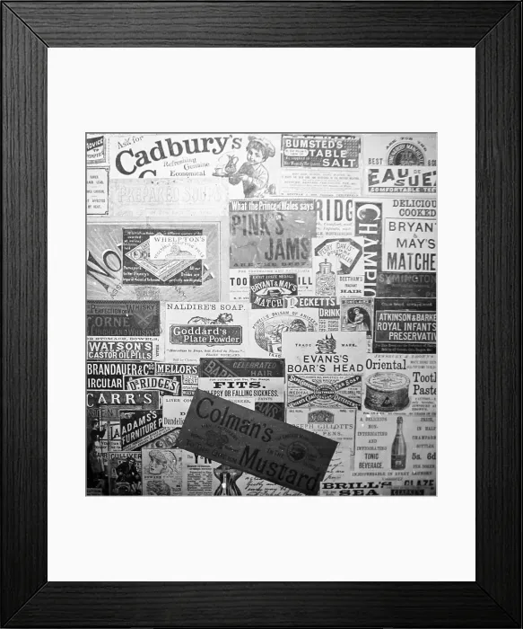 Framed Print : Victorian advertising hoarding Framed Print : Victorian advertising hoarding