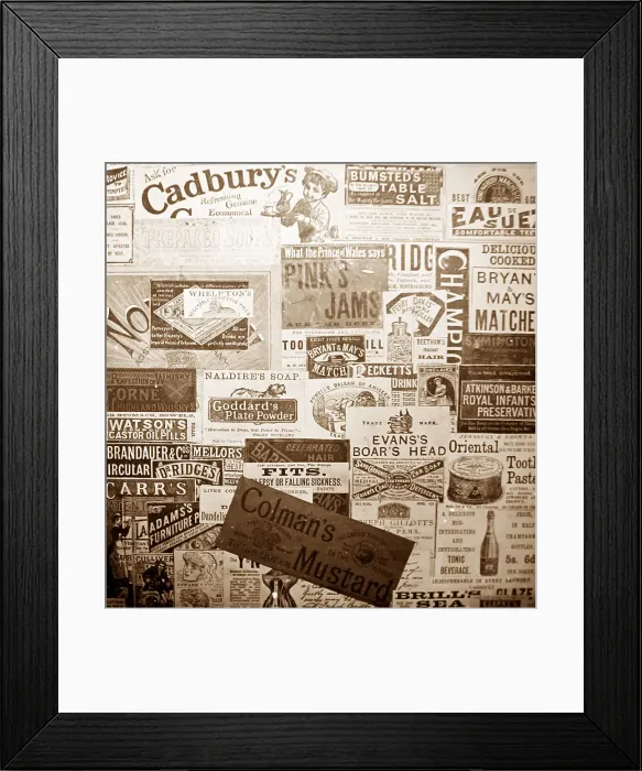 Framed Print : Victorian advertising hoarding Framed Print : Victorian advertising hoarding
