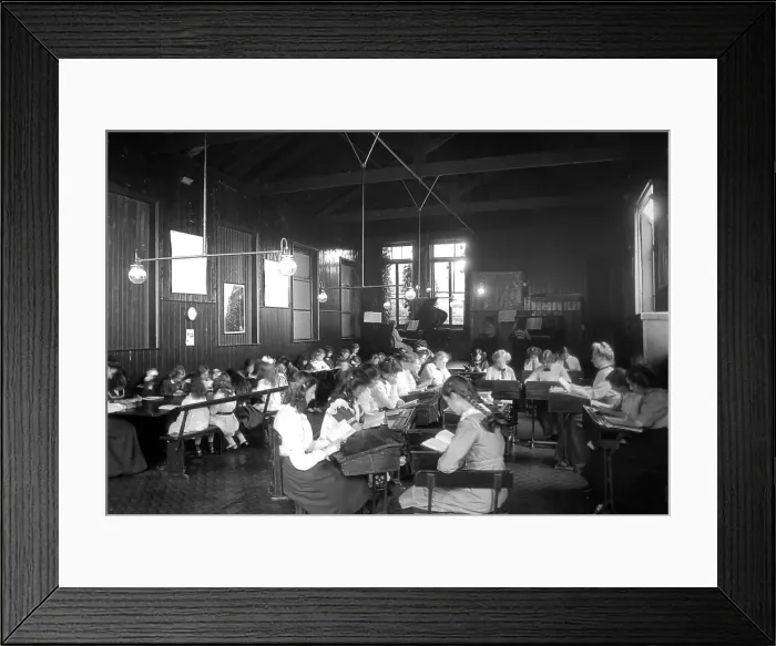 Framed Print : Girls School, Edwardian period Framed Print : Girls School, Edwardian period