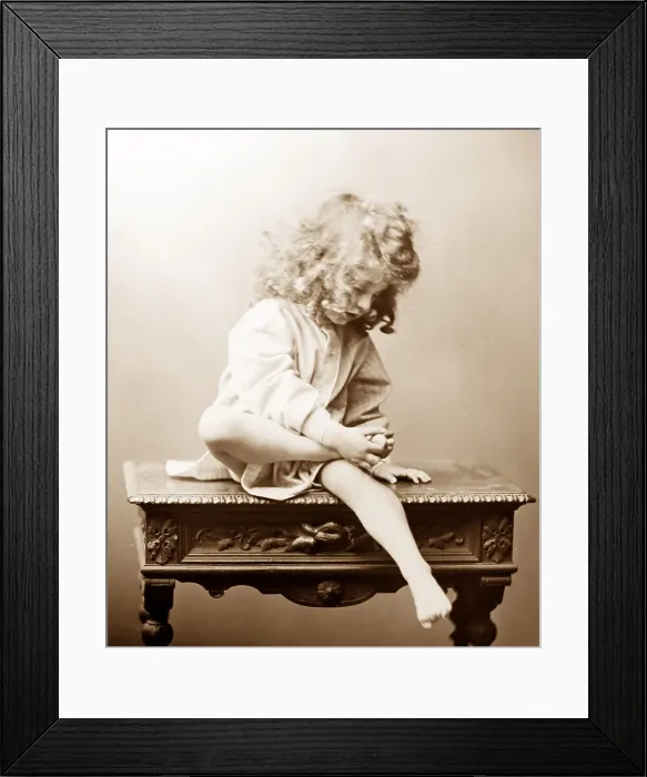 Framed Print : Child study, Victorian period Framed Print : Child study, Victorian period
