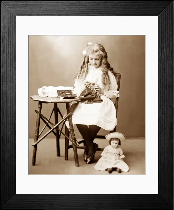 Framed Print : Child study, Victorian period Framed Print : Child study, Victorian period