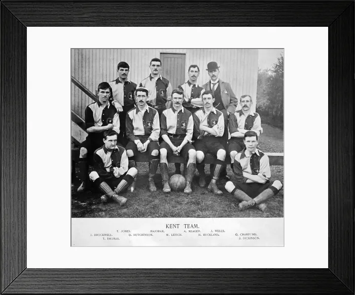 Framed Print : Kent Football Team, 1890s Framed Print : Kent Football Team, 1890s