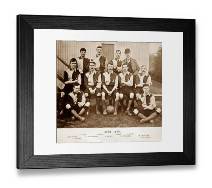 Framed Print : Kent Football Team, 1890s Framed Print : Kent Football Team, 1890s