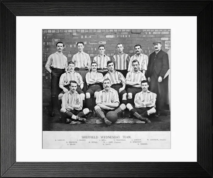 Framed Print : Sheffield Wednesday Team, 1890s Framed Print : Sheffield Wednesday Team, 1890s