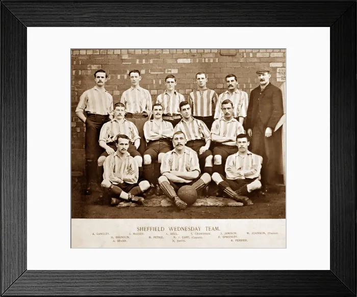Framed Print : Sheffield Wednesday Team, 1890s Framed Print : Sheffield Wednesday Team, 1890s