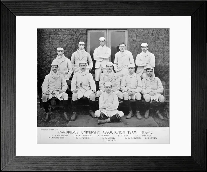 Framed Print : Cambridge University Football Team, 1895 Framed Print : Cambridge University Football Team, 1895