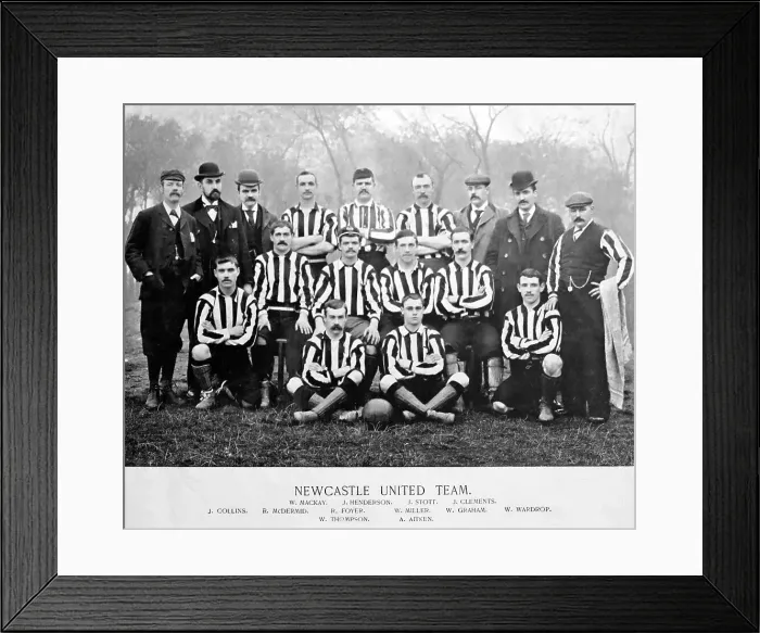 Framed Print : Newcastle United Football Team, 1890s Framed Print : Newcastle United Football Team, 1890s