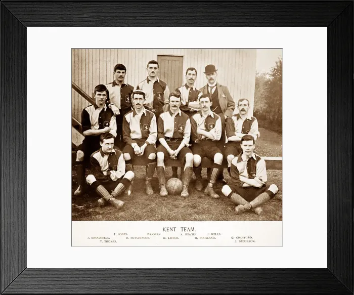 Framed Print : Kent Football Team, 1890s Framed Print : Kent Football Team, 1890s