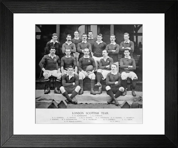 Framed Print : London Scottish Rugby Team in the 1890s Framed Print : London Scottish Rugby Team in the 1890s