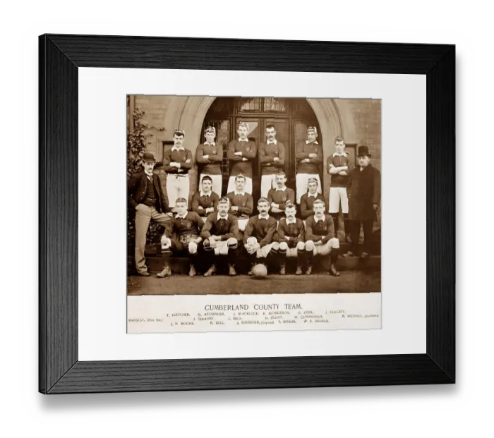 Framed Print : Cumberland County Rugby Team in the 1890s Framed Print : Cumberland County Rugby Team in the 1890s