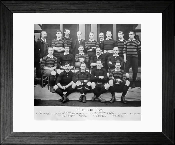 Framed Print : Blackheath Rugby Team in the 1890s Framed Print : Blackheath Rugby Team in the 1890s