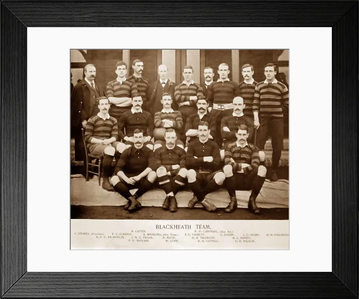 Framed Print : Blackheath Rugby Team in the 1890s Framed Print : Blackheath Rugby Team in the 1890s