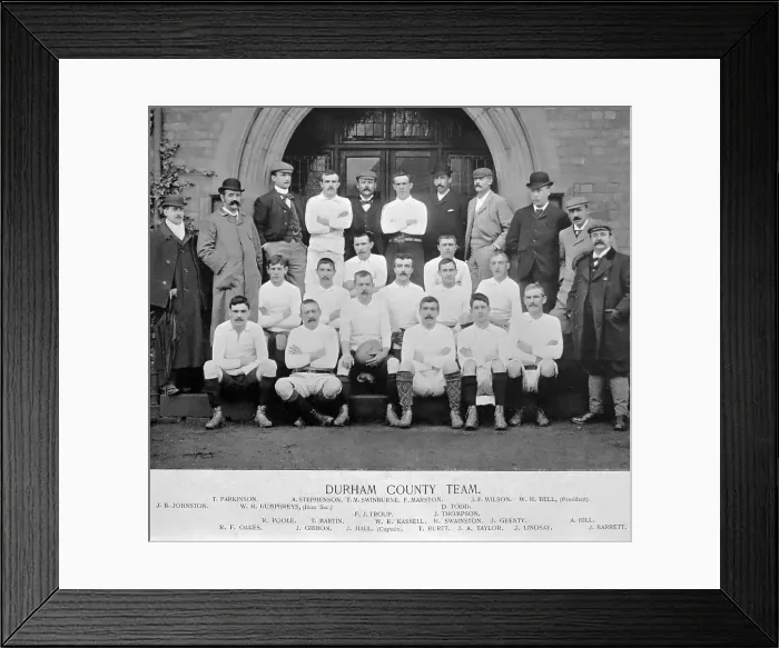 Framed Print : Durham County Rugby Team in the 1890s Framed Print : Durham County Rugby Team in the 1890s