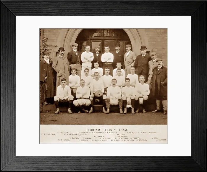 Framed Print : Durham County Rugby Team in the 1890s