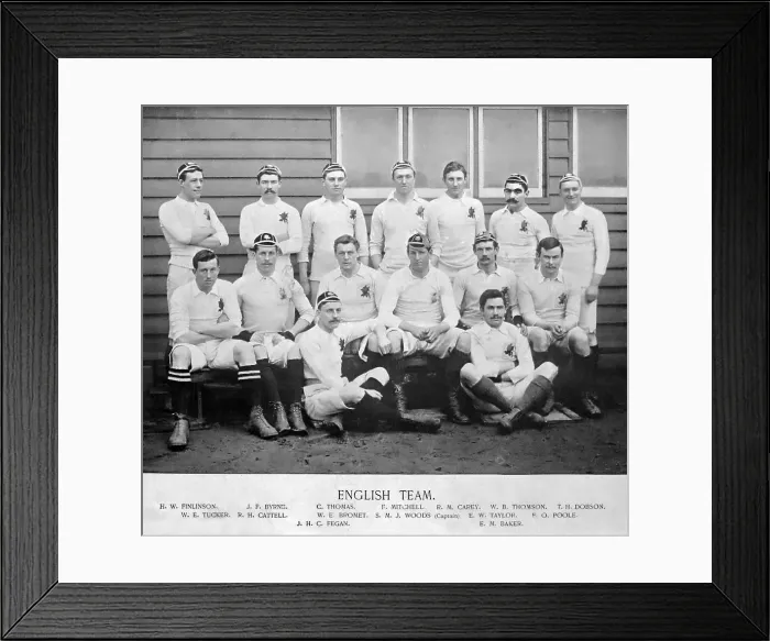 Framed Print : England Rugby Team in the 1890s Framed Print : England Rugby Team in the 1890s