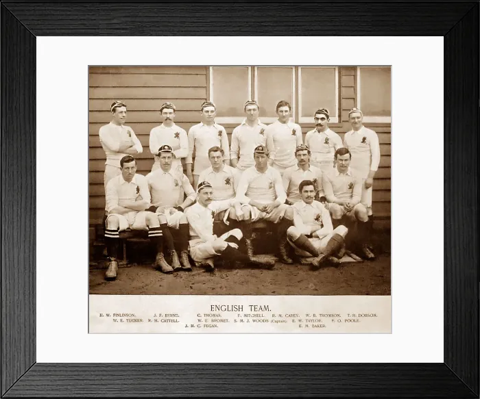 Framed Print : England Rugby Team in the 1890s Framed Print : England Rugby Team in the 1890s
