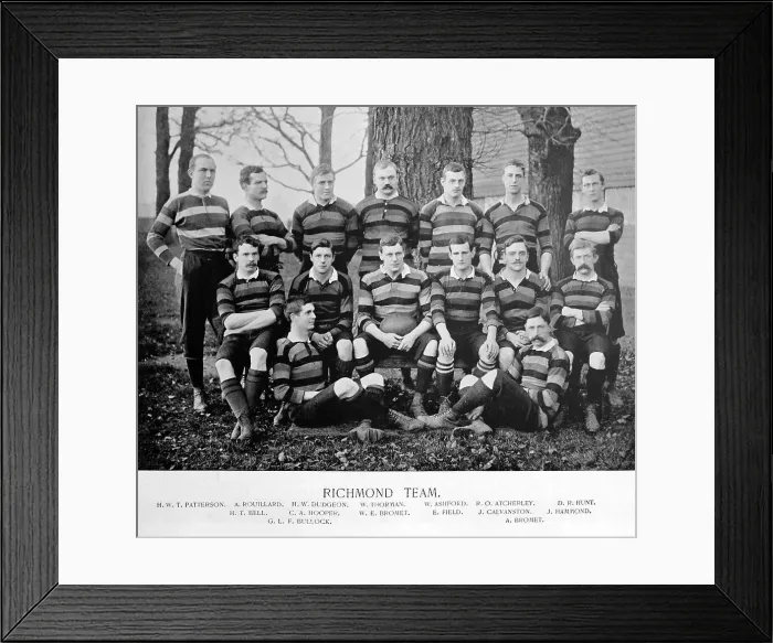 Framed Print : Richmond Rugby Team in the 1890s Framed Print : Richmond Rugby Team in the 1890s