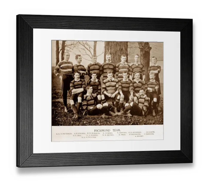 Framed Print : Richmond Rugby Team in the 1890s Framed Print : Richmond Rugby Team in the 1890s