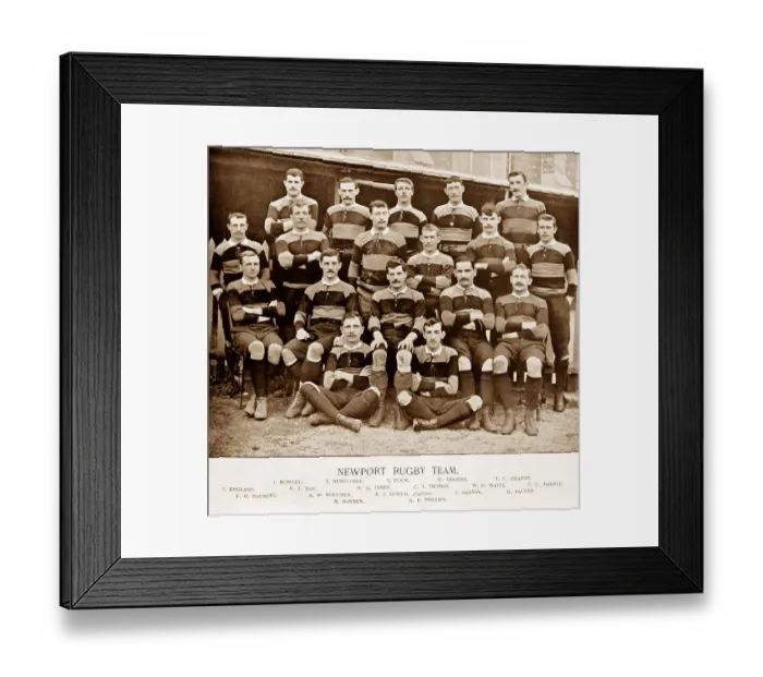 Framed Print : Newport Rugby Team in the 1890s Framed Print : Newport Rugby Team in the 1890s
