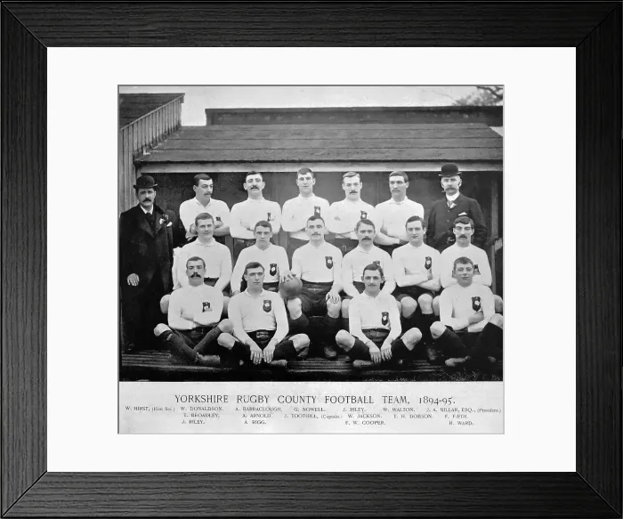 Framed Print : Yorkshire County Rugby Team in t895 Framed Print : Yorkshire County Rugby Team in t895