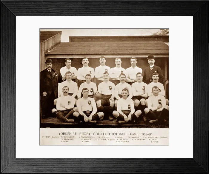 Framed Print : Yorkshire County Rugby Team in t895 Framed Print : Yorkshire County Rugby Team in t895