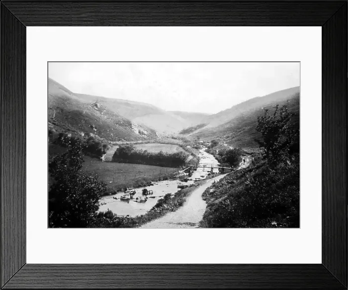 Framed Print : Doone Valley, Devon, Victorian period Framed Print : Doone Valley, Devon, Victorian period