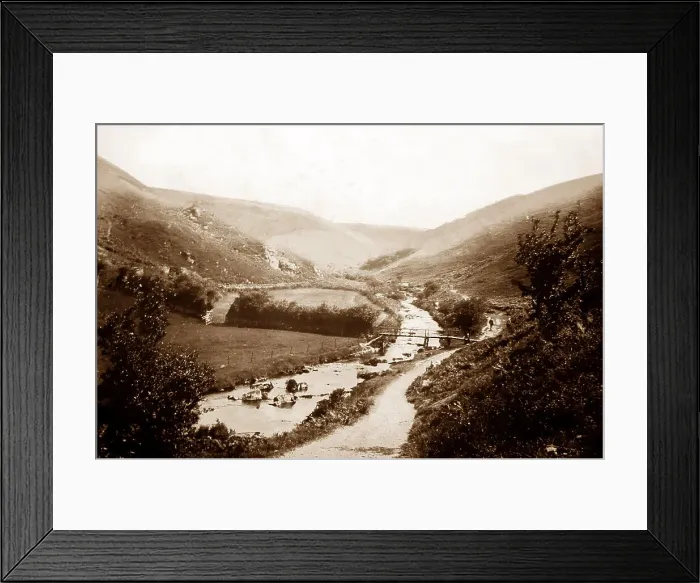 Framed Print : Doone Valley, Devon, Victorian period Framed Print : Doone Valley, Devon, Victorian period
